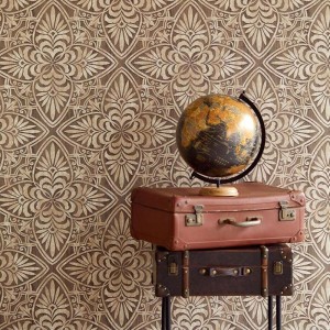Eijffinger|Wallpaper with teal green and white stripes|Wallpaper