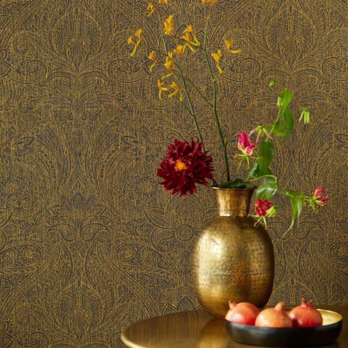 Papeldecor|Papel pintado típico diseño hindú con adornos ornamentales|Papel Pintado