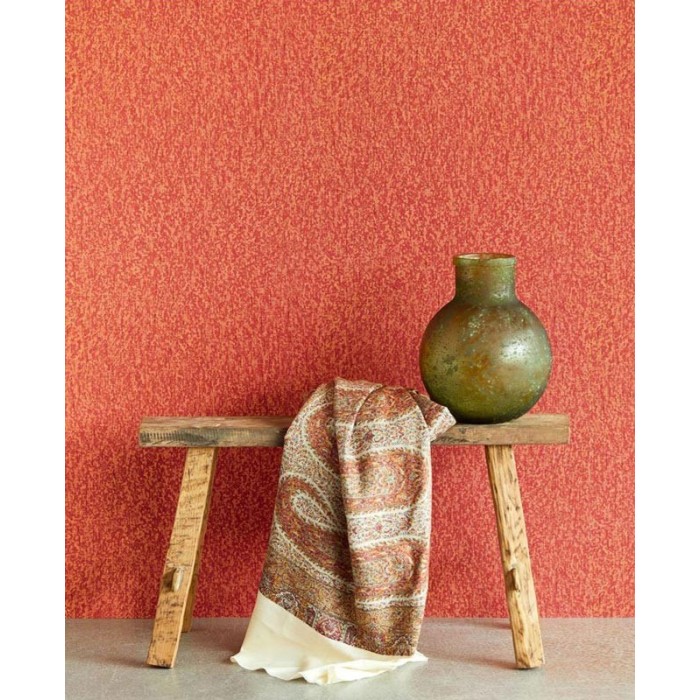 Papeldecor|Modern rustic wallpaper in red tones with orange speckle|Wallpaper