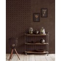 Papeldecor|Textile brown linen wallpaper, stonewashed effect|Wallpaper
