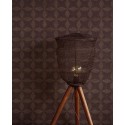 Papeldecor|Textiltapete modern im ethnischen Stil, Leinenoptik Braun|Tapeten