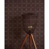 Papeldecor|Textiltapete modern im ethnischen Stil, Leinenoptik Braun|Tapeten
