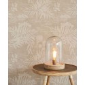 Papeldecor|Papel pintado textil para salón de flores esponjosas tonos beige|Papel Pintado
