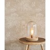 Papeldecor|Textile wallpaper for living rooms with fluffy flowers in beige tones|Wallpaper