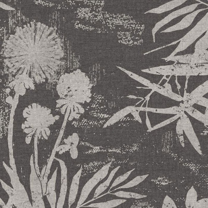 Papeldecor|Papel pintado textil siluetas de flores para salón o recibidor exótico|Papel Pintado