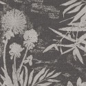 Papeldecor|Textiltapete Blumen-Silhouetten für Wohnzimmer oder exotische Diele|Tapeten
