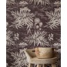 Papeldecor|Papier peint textile silhouettes florales pour salon ou entrée exotique|Papier Peint