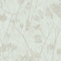 Papeldecor|Textile wallpaper in pastel green with floral accents|Wallpaper