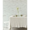 Papeldecor|Papier peint textile vert pastel avec détails floraux|Papier Peint