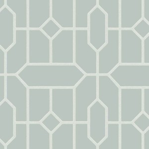Casadeco|Papier peint pour salon ou chambre vert taïga, effet textile|Vert