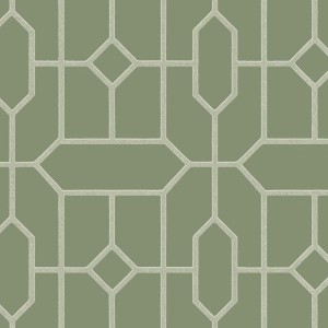 Papeldecor|Tapete grün mit metallischen Karos|Tapeten