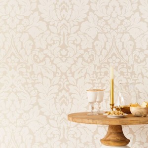 Borastapeter|Papier peint treillis floral style classique scandinave brun doré|Damas 2