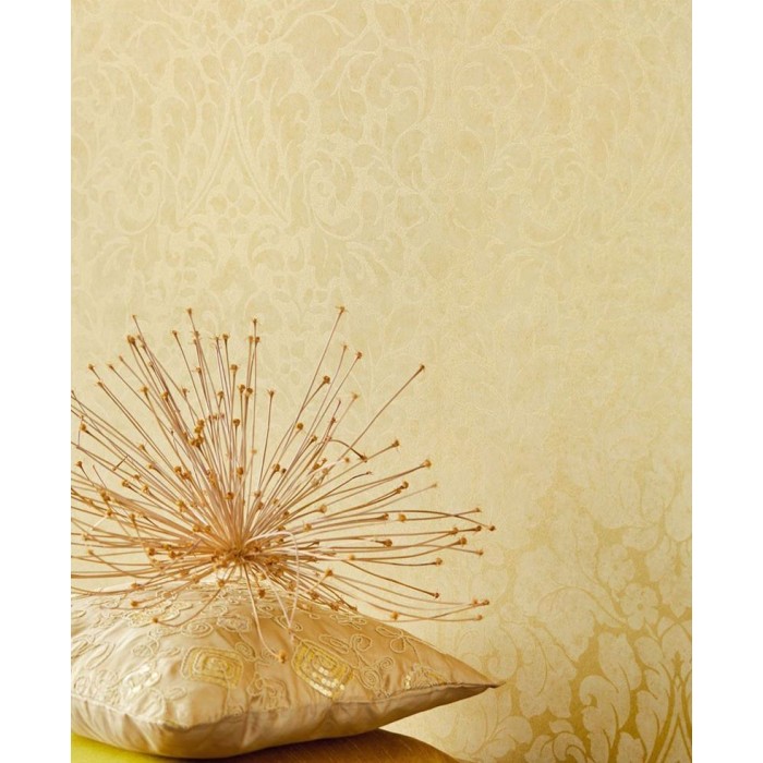 Papeldecor|Vliestapete Damast Gelb und Gold|Tapeten