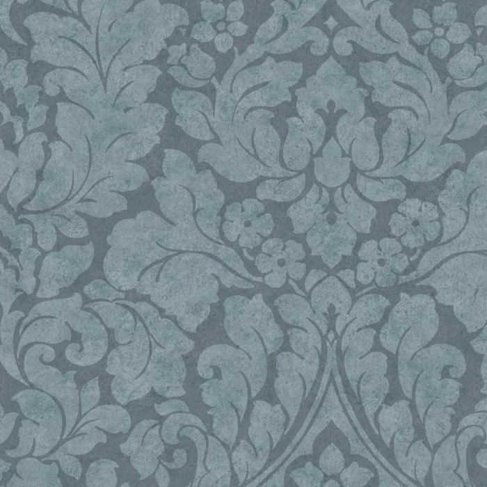 Papeldecor|Papel pintado damasco azul, indicado para salón clásico moderno|Papel Pintado