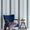 Papeldecor|Papier peint haut de gamme rayures bleues effet béton|Papier Peint