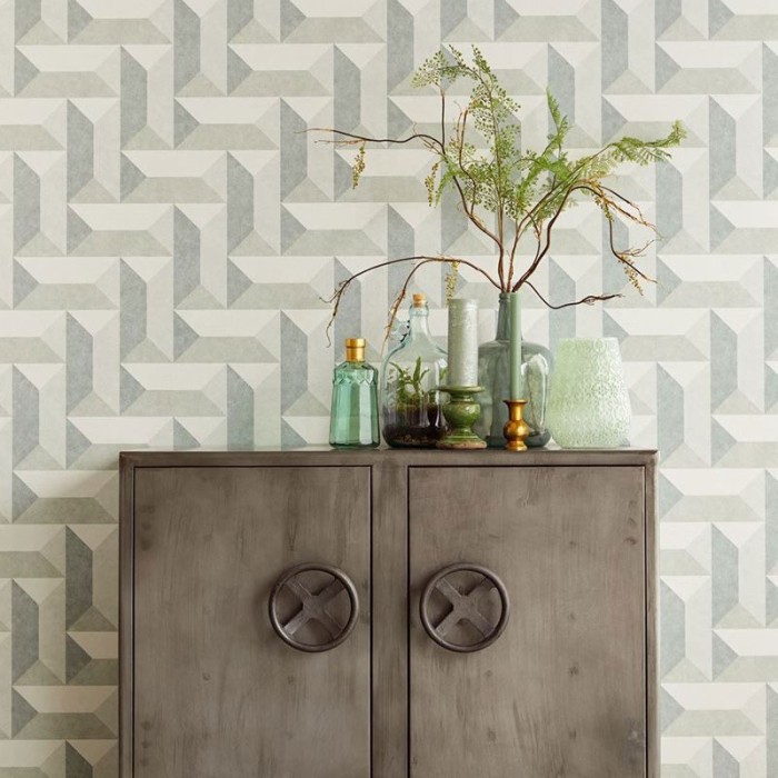 Papeldecor|Wallpaper 3D geometric concrete effect|Wallpaper