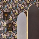 Papeldecor|Papier peint premium scandinave noir avec fleurs colorées|Papier Peint