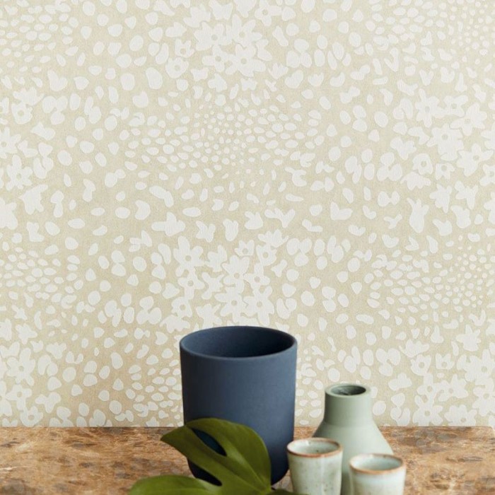 Papeldecor|Premium-Tapete Blau mit Blumenranke, ideal fürs Schlafzimmer|Tapeten