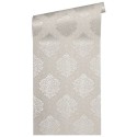 Architects Paper|Beige damask wallpaper with metallic finish, elegant design|Wallpaper