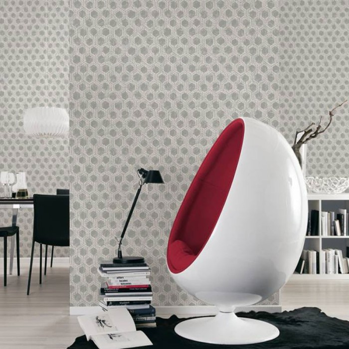 Architects Paper|Papel pintado metalizado de diseño tonos beige grisaceo|Papel Pintado