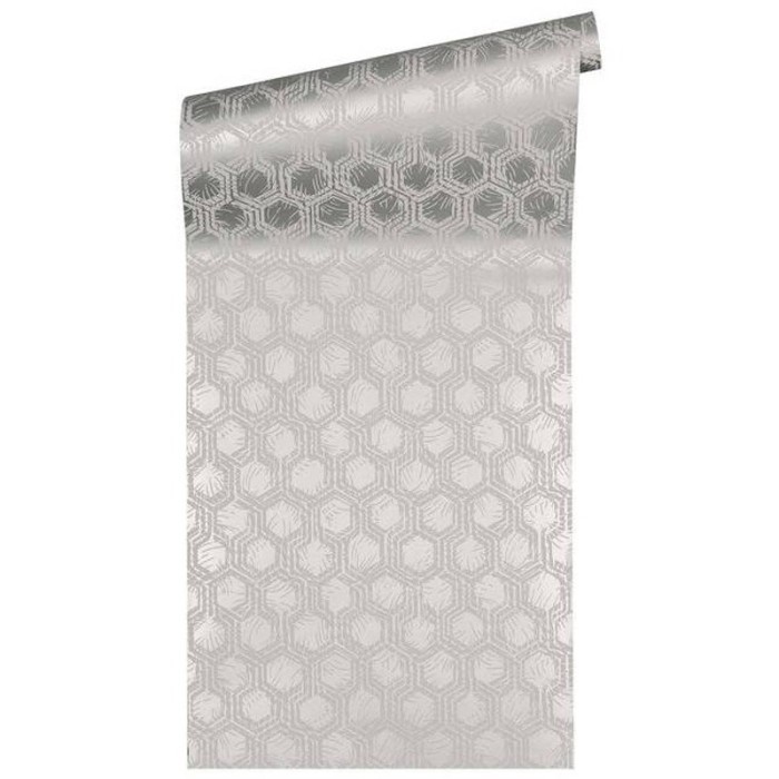 Architects Paper|Papel pintado metalizado de diseño tonos beige grisaceo|Papel Pintado