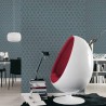 Architects Paper|Blaue Tapete metallisiert mit modernen Mustern|Tapeten