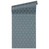 Architects Paper|apel pintado azul metalizado con patrones de diseño moderno|Papel Pintado