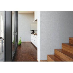 Papeldecor|Moderne Tapete Art Deco-Formen in Weiß und Metallic-Grau|Tapeten 2