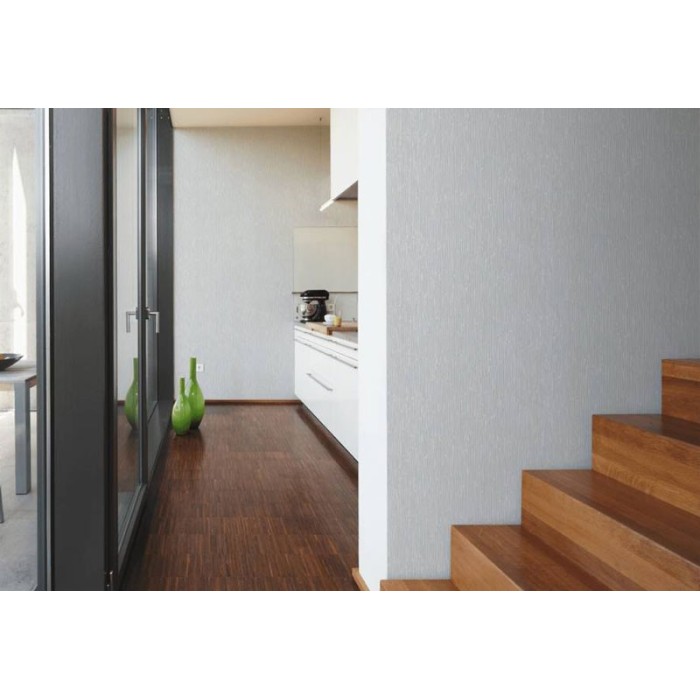 Architects Paper|Moderne Tapete silber metallisiert mit Streifenstruktur|Tapeten