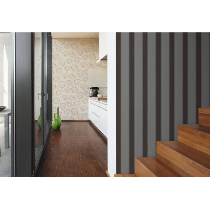 Architects Paper|Papier peint rayures modernes gris métallisé pour salon|Papier Peint