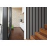 Architects Paper|Modern living room striped wallpaper in metallic grey|Wallpaper