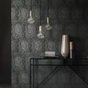 Architects Paper|Modern hallway wallpaper in metallic black|Wallpaper