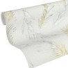 Papeldecor|Tapete graue und gelbe Palmblätter|Tapeten