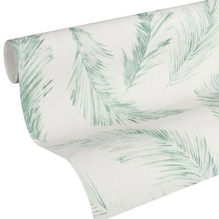 Papeldecor|Papel pintado floral, ramas de palmera verde|Papel Pintado