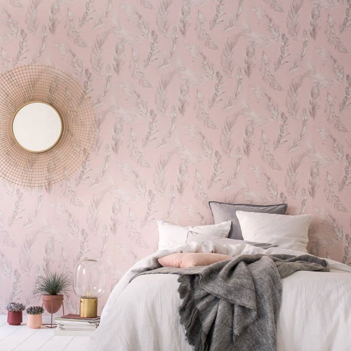 Papeldecor|Wallpaper floral, green palm branches|Wallpaper