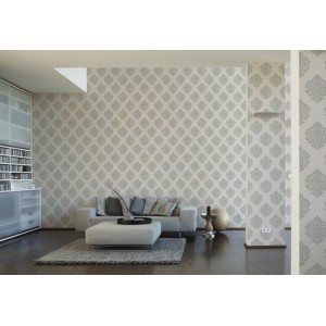 Borastapeter|Tapete Damast elegante Medaillons beige Stil|Damast 2