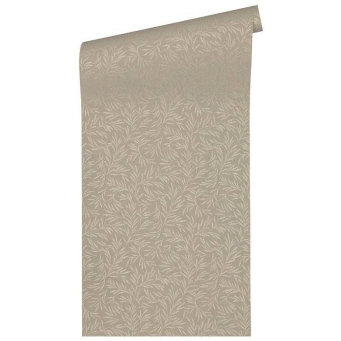Papeldecor|Papier peint bronze métallisé avec bouquets et feuilles|Papier Peint
