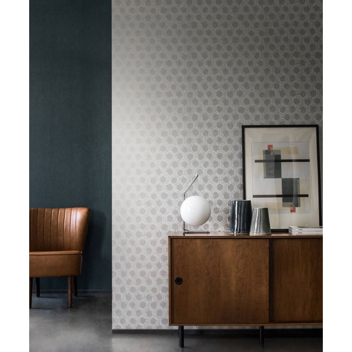 Papeldecor|Moderne Tapete Silber mit abstraktem Designhintergrund|Tapeten