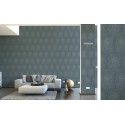 Papeldecor|Wallpaper abstract shapes blue metallic design|Wallpaper