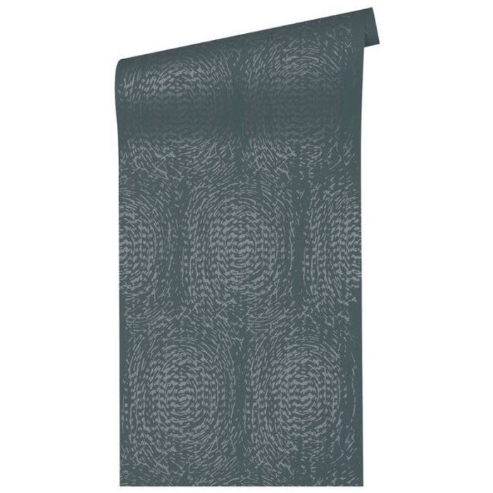 Papeldecor|Abstrakte Formtapete Design Blau metallisiert|Tapeten