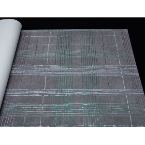 Marburg|Checkered wallpaper with textile effect relief in beige|Wallpaper 2