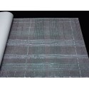 Marburg|Checkered wallpaper with textile effect relief in grey|Wallpaper