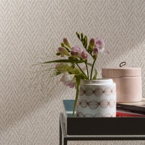Casamance|Papier peint lin vert pastel|Imitation Tissu