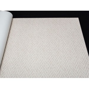 Marburg|Textiltapete Fischgrat Weiß und Beige|Textilimitation 2