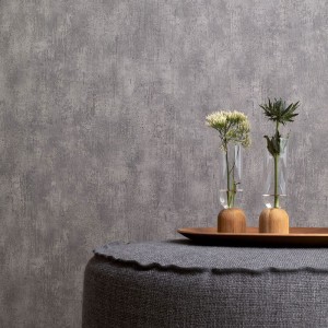 Casadeco|Grey concrete wallpaper with brown hues in modern style|Concrete Imitation