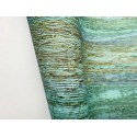 Papel pintado moderno estilo abstracto con textura de rafia verde turquesa -  219-1666
