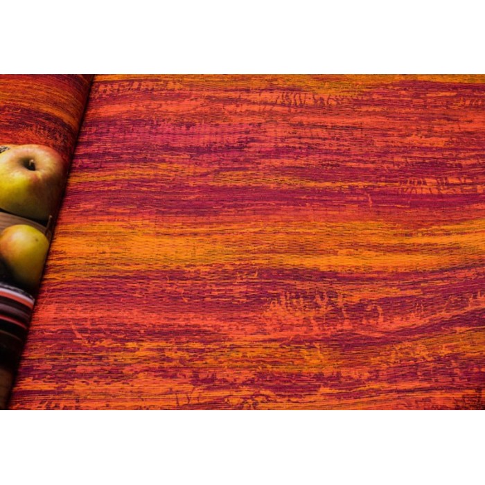 Papeldecor|Moderne abstrakte Tapete mit Rafia-Textur in Rot und Orange|Tapeten