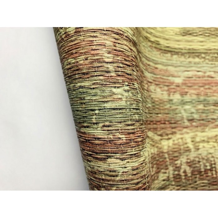 Papeldecor|Papel pintado moderno estilo abstracto con textura de rafia verde marrón|Papel Pintado