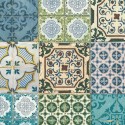 As Creation|Multicolor hydraulic tile mosaic wallpaper|Wallpaper