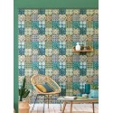 As Creation|Multicolor hydraulic tile mosaic wallpaper|Wallpaper